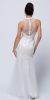 High Neck Beaded Bodice Mermaid Style Mesh Long Prom Dress back in Off White